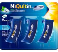 NiQuitin Minis Mint 2 mg Lozenges - Effective Smoking Craving Relief - Practical Pocket-Sized Container - 60 Mini Lozenges - 20 Count (Pack of 3) - New Formulation
