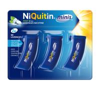 NiQuitin Minis Mint 2 mg Lozenges - Effective Smoking Craving Relief - Practical Pocket-Sized Container - 60 Mini Lozenges - 20 Count (Pack of 3) - N