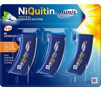 NiQuitin Minis Mint 4 mg Lozenges - Effective Smoking Craving Relief - Practical Pocket-Sized Container - 60 Mini Lozenges - Relieve Sudden Cravi