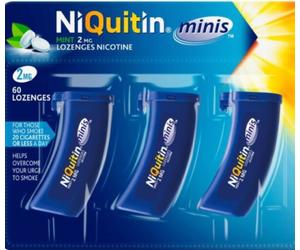 Niquitin Mint 2mg Lozenges 60 Pieces Quit Smoking Nicotine Replacement