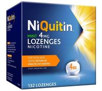NiQuitin Mint, Effective Smoking Craving Relief, Long-Lasting Effect, Reduce and Quit Smoking Aid, 4 mg Lozenges, 132 Count