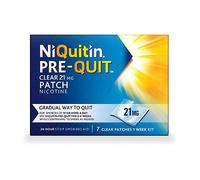 NiQuitin Nicotine Patch - Pre-Quit Patch - 21 mg - 7 Clear Nicotine Patches 1 Week Kit - Stop Smoking Aid - Invisible Nicotine Patches - Gradually Quit Smoking