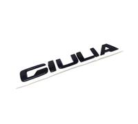 NIRBO 3D Letter Car Hood Bonnet Cover Emblem, Car Self Adhesive Letters Chrome Front Head, For Alfa Romeo Giulia Stelvio,Black-Giulia