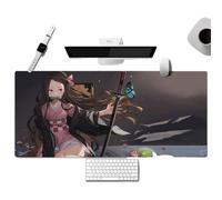 NIRBO Mouse Pad, Kamado Nezuko, XXL PC Desk Pad, Professional Gaming Mouse Mat, Non-Slip Rubber Base, 900 * 400 * 3mm