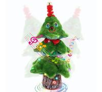 Nircho Singing Dancing Christmas Tree with Light Up, 14.5'' Record Learning to Talk Christmas Tree Plush, Wriggle Singing Xmas Musical Doll, Christmas Plush Doll Toy Gift for Kids