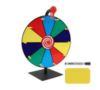 NIRJIK 12 Inch Heavy Duty Spinning Wheel with 10 Slots, Color Tabletop Roulette Spinner of Fortune, Tabletop Roulette Wheel Game with Dry Erase Marker & Eraser, Heavy-Duty Colorful Spin Wheel