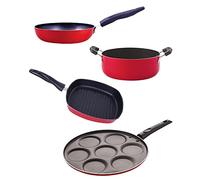 Nirlon Non Stick Aluminium Cookware Essential Gift Set of 4 Pieces with Bakelite Handle (CVG_UP7_GP22.5_CS24)
