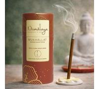 Nirmalaya 100% Natural Mukhallat Dhoop Sticks for Pooja 40 Sticks| Bamboo Less Dhoop Sticks for Home/Office | Dhup for Puja with Holder Stand | Best for Long-Lasting fragrances