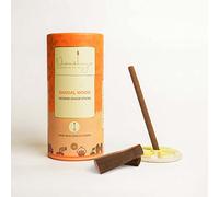 Nirmalaya 100% Natural Mysore Sandalwood Dhoop Sticks for Pooja 40 Sticks | Bamboo Less Dhoop Sticks for Home/Office | Dhup for Puja with Holder Stand | Best for Long Lasting Fragrances