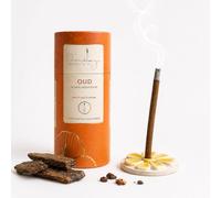 Nirmalaya 100% Natural Oud Dhoop Sticks for Pooja 40 Sticks| Bamboo Less Dhoop Sticks for Home/Office | Dhup for Puja with Holder Stand | Best for Long-Lasting fragrances