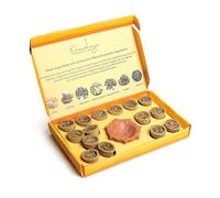 Nirmalaya Organic Kesar Sandalwood Havan Cups, 15 Cups with A Diya - Havan Samagri, A Mixture of Flower Powder, Loban, Jatamasi(Kesar Sandalwood Havan Cups) Standard