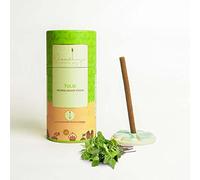 Nirmalaya PremiumTulsi Bamboo-Less Dhoop Sticks | 100% Natural Organic | 40 Sticks with Ceramic Stand | Long-Lasting and Soothing fragrances for Pooja, Meditation, Yoga and Aromatherapy