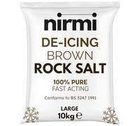 Nirmi Brown Rock Salt 10kg - Large - Effective De-Icing Grit for Roads, Paths, Car Parks, Driveways | Fast Ice Melt | Bulk Winter Salt for Outdoor Use