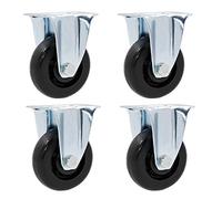 NIRNHYRUR Castor wheels Castor Wheels,Furniture Castors,No Noise,Replacement for Carts,Workbench,Trolley,Double Bearing,Set of 4(Standard,100mm)