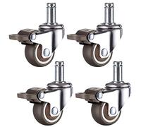 NIRNHYRUR Castor wheels Castors, for Furniture, Plate Casters 4X Swivel Caster Wheels,Baby Bed Moving,TPE Rubber Office Chair Castor Wheel,Replacement,Trolley