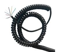 NIRNHYRUR Electric wire 6 Core 22AWG Spiral Telescopic Wire Shielded Cable Stretch 1 Meter 10 Meters 12 Matte Surface Spring(Stretch 8 meter)