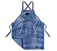 NIRNHYRUR Leather apron Carpenter Welding Tool Apron Waxed Canvas Multicolor XL(Blue)