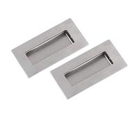 NIRNHYRUR Recessed Door Handle, 2Pcs Stainless Steel Dark Install Embedded Drawer Handle Pull Move Door Ambry Wardrobe with Screwing