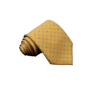 NIRNHYRUR Ties for men Men's Fashion Silk Tie 7.5cm Soft Novelty Necktie Blue Green Orange Color Ties For Men Dot Floral Bowtie Wedding Business(Colored-3)