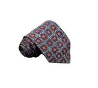 NIRNHYRUR Ties for men Men's Fashion Silk Tie 7.5cm Soft Novelty Necktie Blue Green Orange Color Ties For Men Dot Floral Bowtie Wedding Business(Colored-25)