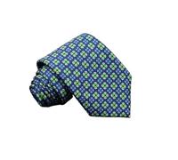 NIRNHYRUR Ties for men Men's Fashion Silk Tie 7.5cm Soft Novelty Necktie Blue Green Orange Color Ties For Men Dot Floral Bowtie Wedding Business(48)