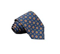 NIRNHYRUR Ties for men Men's Fashion Silk Tie 7.5cm Soft Novelty Necktie Blue Green Orange Color Ties For Men Dot Floral Bowtie Wedding Business(44)