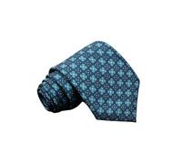 NIRNHYRUR Ties for men Men's Fashion Silk Tie 7.5cm Soft Novelty Necktie Blue Green Orange Color Ties For Men Dot Floral Bowtie Wedding Business(47)