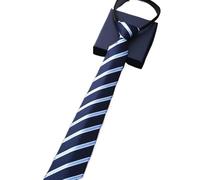 NIRNHYRUR Ties for men Men's Tie Business Formal Dress Wear Stripe Solid Color Zipper Necktie Wholesale Gifts for Men Slim Skinny Tie(Gold)