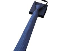 NIRNHYRUR Ties for men Men's Tie Business Formal Dress Wear Stripe Solid Color Zipper Necktie Wholesale Gifts for Men Slim Skinny Tie(Sliver)