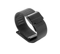 NIRNHYRUR Watch Band Milanese Loop 18mm 20mm Watch Band Fit Stainless Steel 12mm 14mm 16mm 22 Mm Width(Nero,18mm)