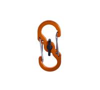 NIRNHYRUR Zipper Clips Zipper Clips Theft 50 PCS Camping Carabiner with Lock S Type Mini Keychain Hook Anti-Theft(Orange Black Buckle)