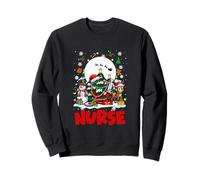 Nirse Job Tools Santa Snowmen Reindeer Christmas Trees Sweatshirt