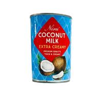 Niru's Coconut Milk Extra Creamy Tin- 400ml, Extra Creamy, Thick & Creamy, Perfect for Cooking & Baking, No Additives Pack of 1