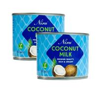 Niru's Coconut Milk Tin- 200ml, Pure, Creamy, and Rich, Perfect for Cooking, Baking & Beverages, No Additives Pack of 2