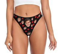 Nirusetty Custom Thong For Women Personalised Underwear Knickers Panties With Picture Customised Funny Gifts For Girlfriend Her Lovers Valentine's Day