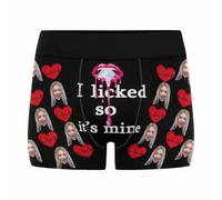 Nirusetty Personalised Boxers For Men Custom Men's Funny Face I Love You Valentines Boxer Shorts Novelty Briefs Underpants Printed With Photo (XS-XXXL)