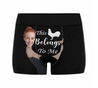 Nirusetty Personalised Boxers For Men Custom Men's Funny Face I Love You Valentines Boxer Shorts Novelty Briefs Underpants Printed With Photo (XS-XXXL)