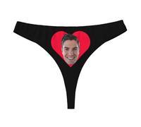 Nirusetty Personalised G String Thong Panties For Women Custom Bikini Thongs T Back For Women Novelty Underwear Gifts For Her Girlfriend Valentine's Day Birthday