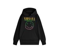 Nirvana Unisex Black Long Sleeve Hoodie | Classic Hooded Top with Band Print | Music Inspired Casual Wear | Everyday Jumper for Adults Merch - XX-Large