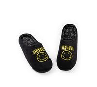 Nirvana Unisex Black Logo Mule Slippers | Comfortable Indoor Footwear for Relaxation | Music Band Merchandise | Casual Home Wear Merch - 7-8 UK
