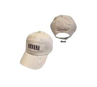 Nirvana Baseball Cap Text Logo Band in Utero Official Sand One Size