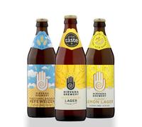 Nirvana - Bavarian Hamper 0.3% ABV - Alcohol Free Craft Beer, Traditional German Style Lager and Ale Hamper - Low Calorie, Vegan, Sober Gift Set - 12