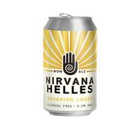 Nirvana Bavarian Helles Lager - Alcohol Free Lager, Case of 12 Cans
