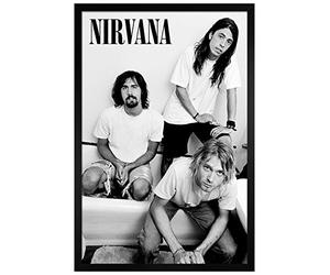 Nirvana Black Wooden Framed Bathroom Maxi Poster 61x91.5cm