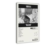 Nirvana Bleach Music Album Cover Signed Limited Poster Canvas Poster Wall Art Decor Print Picture Paintings for Living Room Bedroom Decoration 24x36inch(60x90cm)