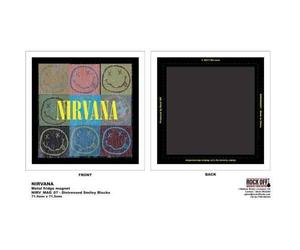 Nirvana Blocks Band Logo Fridge Magnet in White Nirvana White