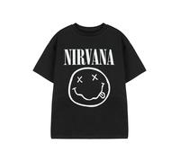 Nirvana Boys Black Logo Short Sleeved T-Shirt - 7-8 Years