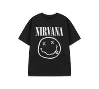 Nirvana Boy's Kids Short Sleeved T-Shirt (Boys Black) in Black | Size: 11-12 Years Nirvana Black 11-12 Years
