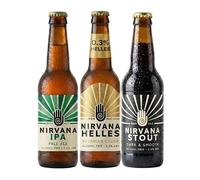 Nirvana - Brewers Choice, 0.5% ABV and Below, 12 x 330ml Bottles - Tropical IPA, Bavarian Lager and Dark Stout, World Beer Awards Gold 2024, Vegan, Premium Craft Beer Gift Set - Non Alcoholic