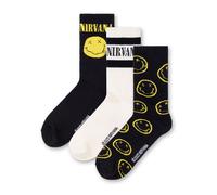 Nirvana Calf Socks Set of 3 | Mens Multicoloured | Official Merch